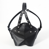 Harnais BDSM, Gag buccal, Masque de tête réglable en cuir PU imperméable, Capuche érotique fétichiste, Muselières SM, Jouets sexuels pour couples