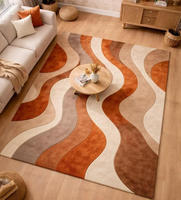 Tapis tufté fait main en laine et soie de qualité supérieure pour salon, chambre à coucher, antidérapant, moelleux, décoratif, pour la maison et l'hôtel