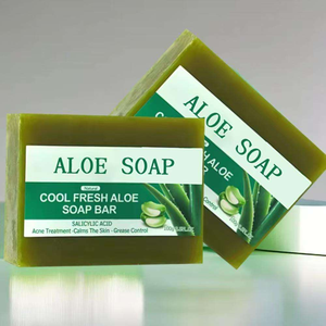Savon manuel à base de plantes, naturel, doux, non irritant, à l'aloe vera et à l'acide salicylique, hydratant, anti-acné, régulateur de sébum, nettoyant - Product Image 3