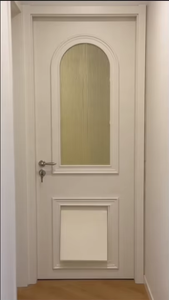 Puerta Francesa Blanca Delicada <span class=keywords><strong>para</strong></span> Perros, Mueble <span class=keywords><strong>para</strong></span> el Hogar, Puerta <span class=keywords><strong>de</strong></span> <span class=keywords><strong>Madera</strong></span> con Vidrio Insonorizado, Protección Contra el Polvo, Gran Oferta - Product Image 4