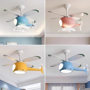 Lustres LED modernes Avion Bleu Jaune Lumières pour <span class=keywords><strong>chambre</strong></span> d'enfant Enfants Bébé Garçons Lampe suspendue - Product Image 5