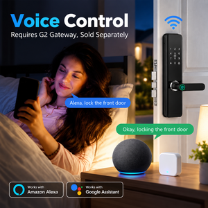 Serrure de porte intelligente Eseye <span class=keywords><strong>WIFI</strong></span>, serrure électrique à empreintes digitales sans clé, carte mémoire, Cerradura Inteligente Tuya, serrure de porte intelligente numérique - Product Image 6
