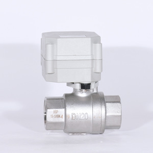 Vanne électrique miniature Tonhe 6 points à passage direct, mécanisme métallique, filetage interne bidirectionnel, acier inoxydable DN20 pour eau du robinet - Product Image 3