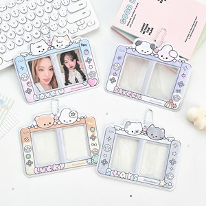 Nouveau design – <span class=keywords><strong>Porte</strong></span>-cartes double cœur pour console de <span class=keywords><strong>jeu</strong></span> 3 pouces, étui pour photocarte, protège-badge d'identité, breloque de sac et <span class=keywords><strong>porte</strong></span>-clés pour couples - Product Image 2