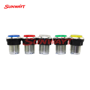Botones pulsadores cromados de 33 mm con microinterruptor LED de 12 V para máquinas recreativas que funcionan con monedas - Product Image 5