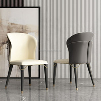 Chaise de salle à manger en cuir PU de haute qualité, design moderne personnalisé, chaise domestique pour tables à manger, vente en gros