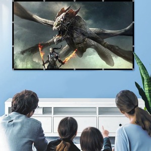 Pantalla de Proyección Plegable Portátil OEM de 100, 120 y 150 Pulgadas, 16:9, Tela Blanca Mate para Uso en Interiores y Exteriores, Conferencias - Product Image 4