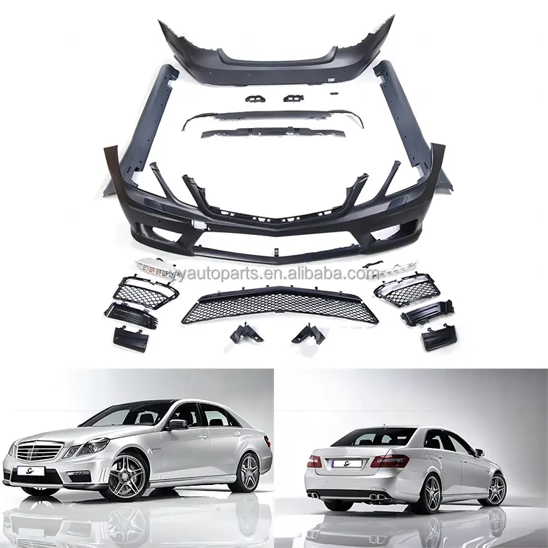 Classe E W212 a E63 Style Body Kit adatto per E280 E300 E350 E400 E420 E450 paraurti anteriore E diffusore posteriore materiale PP 2009-2013y