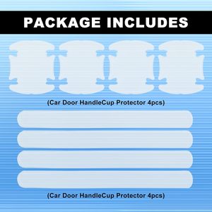 8 protectores adhesivos transparentes antiarañazos para manijas de puerta de <span class=keywords><strong>coche</strong></span> y espejos retrovisores, resistentes al agua, de ABS - Product Image 6