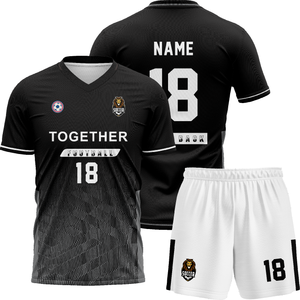 OEM çabuk kuru futbol kıyafetleri özel Logo baskılı eğitim adı seti fabrika doğrudan süblimasyon otomatik kesme tarzı tayland - Product Image 1