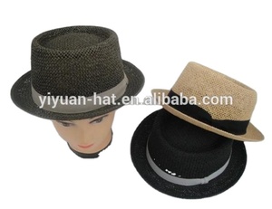 Mũ Fedora Bằng Giấy Dệt Thời Trang Giá Nhà Máy 2021 Mũ Phớt Có Quai Đen - Product Image 2