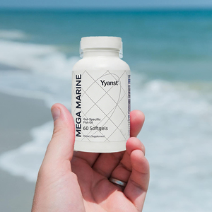 Huile de poisson oméga 3 de haute qualité MEGA MARINE en gélules, marque privée, favorise la santé des articulations et soutient la santé de l'intestin et de la digestion. - Product Image 2