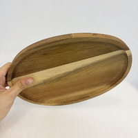 Nouveau plateau en bois rectangulaire ovale multifonction de conception européenne pour fruits, cuisine, aliments, desserts, collations, rangement domestique