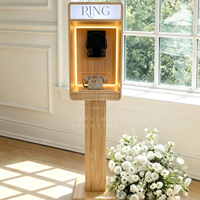 Support de Livre d'Or Audio et Vidéo en Bois Vintage, type Cabine Téléphonique, pour Cabine Photo et Décoration de Mariage