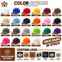 Casquette de baseball structurée à 6 panneaux avec logo personnalisé, couleur unie, broderie 3D, visière incurvée, vente en gros, OEM, ODM, marque privée, en stock
