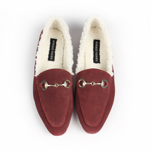 Fabricant <span class=keywords><strong>de</strong></span> chaussures personnalisé dernière conception chaussures plates pour femmes chaussures plates fantaisie en fausse fourrure pour la <span class=keywords><strong>marche</strong></span> en plein air mocassins décontractés personnalisés - Product Image 4
