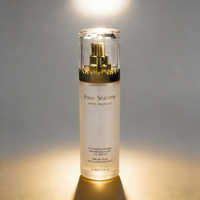 Flacon pompe en verre mat de luxe personnalisé 40ml 60ml 100ml 120ml Contenant de conditionnement de lotion pour le visage de soin de la peau arrondi