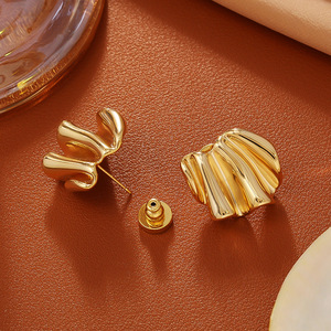 <span class=keywords><strong>Pendientes</strong></span> de latón con diseño de estilo europeo-americano, casuales/deportivos, de alta gama, para mujer, con piedra natural frídda, modelo Fujian. - Product Image 5