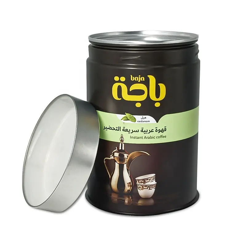 3oz 8oz 10oz 16oz 25oz embalaje de aluminio personalizado café poder Matcha lata café negro Almacenamiento de granos de café tarro de lata embalaje