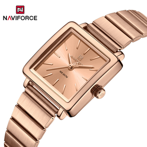 สำหรับ <span class=keywords><strong>Naviforce</strong></span> 5048นาฬิกาข้อมือแฟชั่น<span class=keywords><strong>ผู้หญิง</strong></span>, นาฬิกาข้อมือควอตซ์กันน้ำสไตล์ธุรกิจหน้าปัดดอกไม้ตัวเรือนสแตนเลส - Product Image 6