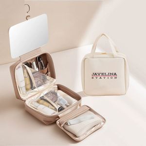 Large Capacity <b>Makeup</b> <b>Bag</b> <b>with</b> Custom Logo, Travel Cosmetic Organizer, Personalized Toiletry Pouch for Women - Product Image 3