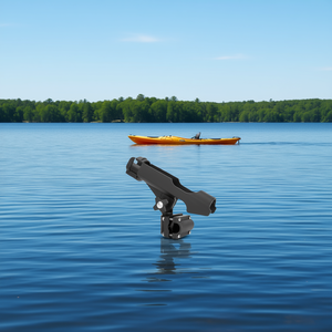 Soporte para caña de pescar para kayak, soporte de metal para riel lateral para cañas giratorias, negro D0100XUXFTU - Product Image 2