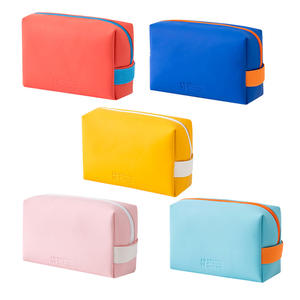 Bolso de viaje portátil personalizable, artículo de tocador impermeable, bolsa de cosméticos de maquillaje de cuero Pu, organizador de bolsa - Product Image 1