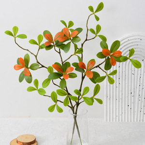 Fleur Artificielle Délicieuse, Pieris Japonica 45cm, PVC Souple Ignifuge, Plante Décorative d'Intérieur Verte - Product Image 1
