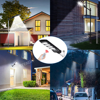 Lampadaire solaire LED tout-en-un 150W avec télécommande, lampadaires solaires étanches (lot de 10)