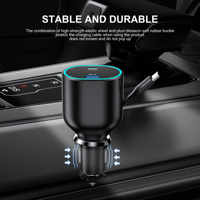 Pengisi Daya Mobil Cepat 50W Retractable PD20W+QC3.0 Port Kabel USB 2.6FT Proteksi OTP Ponsel Android/iOS Jam Tangan Pintar GAOYI CE/FCC
