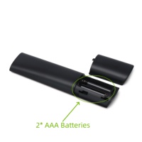 Télécommande OEM 2.4G 14 boutons noire avec commande vocale IR pour Smart TV et micro-projecteur, remplace la télécommande à code fixe, en matériau ABS
