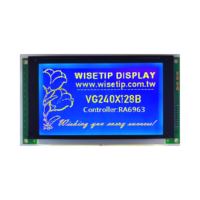 WISETIP VG240X128B Hochwertiges LCD-Panel Zuverlässiges LCM-Modul 5V Einzelstromversorgung 1/128 Duty Cycle 132x76mm Betrachtungsbereich