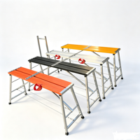 Plateforme Échelle Multifonctionnelle Pliable et Réglable en Fer Galvanisé Épais pour Travaux de Construction