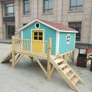 Maisonnette <span class=keywords><strong>en</strong></span> <span class=keywords><strong>Bois</strong></span> d'Extérieur pour Enfants, Aire de Jeux, Théâtre de Maternelle à Vendre - Product Image 6