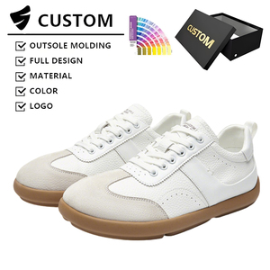 Chaussures de sport en cuir véritable tendance, chaussures rétro <span class=keywords><strong>samba</strong></span>, semelles en caoutchouc antidérapantes, chaussures décontractées pour la marche - Product Image 5