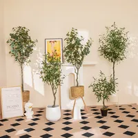 ホームオフィスショッピングモール店の装飾のための新しいデザイン卸売人工オリーブの木の偽のオリーブの木の植物