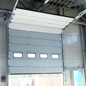 Porte industrielle <span class=keywords><strong>sur</strong></span>élevée en acier galvanisé robuste, résistante aux ouragans, à économie d'énergie, pour usine, avec fenêtres - Product Image 4