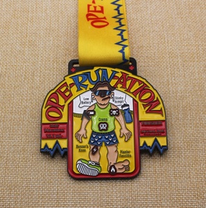 เหรียญกีฬาวิ่งเสมือนจริงพร้อมที่เปิดการแข่งขันแบบกลวงชุบนิกเกิลสีดำตามสั่ง - Product Image 5