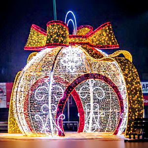 Custom LED Christmas Sphere Arch Structure for City Landscape and Large Holiday <b>Lighting</b> Projects - Product Image 1