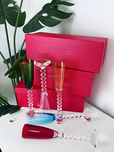 Copas de Vino de Cristal Transparente al por Mayor, Diseño Art Deco, Ecológicas y Aptas para Lavavajillas, Reutilizables, para Fiestas - Product Image 4
