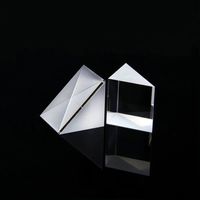 Custom Optical Glass Prism Enhanced Aluminum Coating 90% Clear Aperture Right Angle Reflecting Triangular Prism