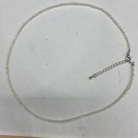 Collier en argent sterling 925 en gros, perles de riz, 2-3 mm, petites perles Keshi naturelles d'eau douce, blanches, pour la fabrication de bijoux