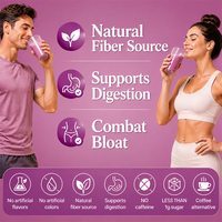 Probiotiques et prébiotiques pour la santé intestinale, marque privée, favorisent le métabolisme, fibres quotidiennes, soutien digestif, Latte Rose