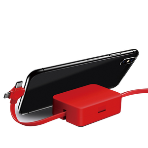 Bán buôn 3 1 có thể thu vào lưu trữ USB Loại C sạc cáp 3A điện thoại đứng đa sạc cổng thông minh xe sạc nhanh - Product Image 5