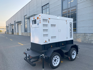 Goldlink Power Korea Gensetディーゼル発電機スーパーサイレントトラックセット価格ドイツトレーラー付き40kVA 32kW - Product Image 2