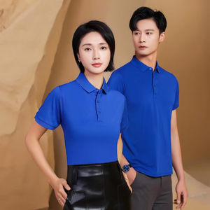 Camisas casuales de solapa de manga corta de Color sólido de secado rápido de alta calidad para hombres y mujeres con impresión de logotipo personalizado para camisetas <span class=keywords><strong>Polo</strong></span> - Product Image 6