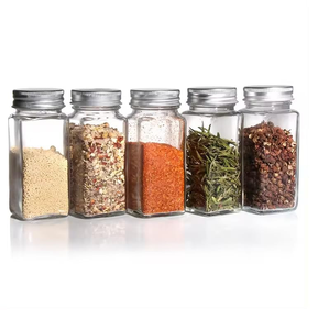 Hot Sale Kitchen Glass Spice Seasoning Powder Storage <b>Jar</b> Cooking Glass <b>Jars</b> With Shaker - Product Image 2
