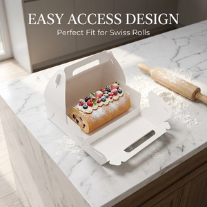 <strong>Bakery</strong> Treat Paper Boxes With Handle Party Favor Dessert Cookie Pastry Wrapping Paper Boxes for Birthday Wedding Holidays Gifts - Product Image 4