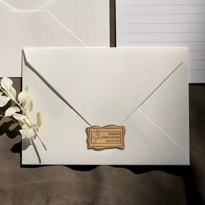 Pegatinas de cera rectangulares de lujo, pegatinas de sello de cera autoadhesivas, pegatinas de sello de cera de boda personalizadas en relieve con logotipo - Product Image 4