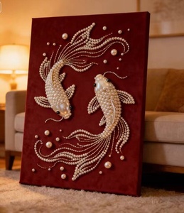 Kit de Décoration Murale DIY XIXI pour Débutants : Perles Acryliques et Diamants, Cadre Inclus, Décoration Murale Scintillante, Cadeau Thème Animal Fait Main - Product Image 2